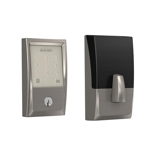 SCHLAGE Encode Smart WiFi Deadbolt with Century Trim in Satin Nickel (BE489WB CEN 619)