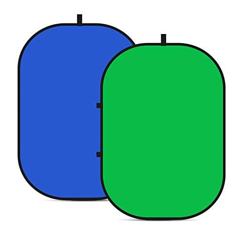 NEEWER Chromakey Toiles de fond, écran vert double face et écran bleu, fond pliable et réversible 2 en 1 pour la photographie, les jeux et...