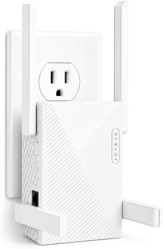 WiFi Extender Signal Booster, WiFi Extender AC1200Mbps Dual Band (5.8GHz/2.4GHz), WiFi Booster with Ethernet Port for Home Covers up to 10000 Sq....