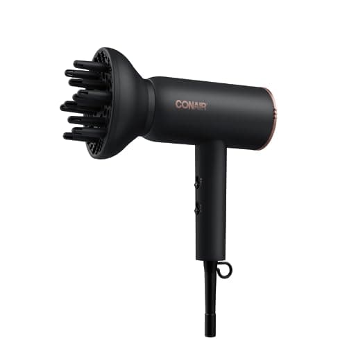 Conair 1875 Watt HTDC Titanium Pro 330C Hair Dryer, Ceramic Titanium Technology, Includes Concentrator and Diffuser,Tourmaline technology, Black,...