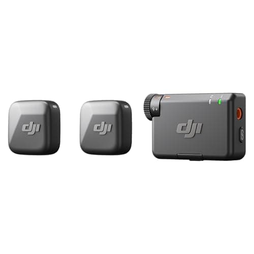 DJI Mic Mini (2 TX + 1 RX), audio riche en détails, microphone cravate sans fil pour iPhone/appareil photo/Android, Vlog 2 personnes,...