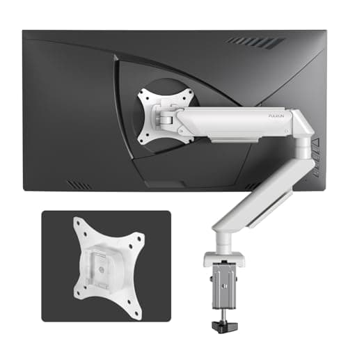 FULKUN Support de bras d'écran unique, bras de moniteur de bureau réglable pour écrans de 13 à 32 pouces jusqu'à 22 lb, support d'écran ultra-large en aluminium, VESA 100x100 mm