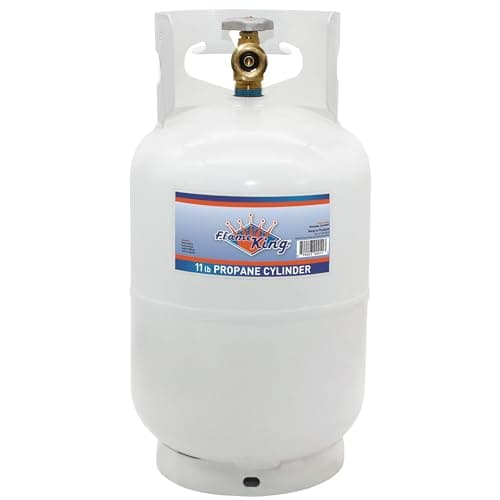 Flame King YSN10LB 10LB Steel Propane Tank Cylinder with Type 1 Overflow Protection Device Valve, for Camping, Fire Pits, Heaters, Grills,...