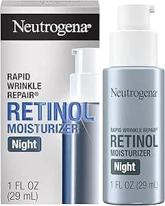 Neutrogena Crème de nuit anti-âge au rétinol, réparation rapide des rides, 29 ml