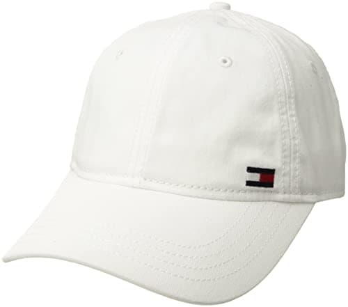 Tommy Hilfiger Dad Hat Billy Corner Flag Cap pour homme Blanc classique O/S