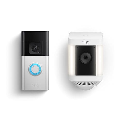 Toute nouvelle Ring Battery Doorbell Plus avec Ring Spotlight Cam Plus, batterie