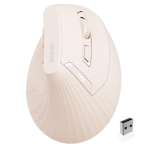 Ergonomic Mouse,Wireless Vertica Mouse 2.4G with USB A Receiver, 2400 DPI Optical Tracking Mice, 4 Adjustable DPI Levels, Rechargeable with Battery...