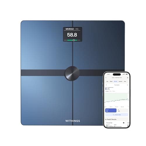 Withings Body Smart - Balance numérique intelligente pour le poids corporel, balance pour la graisse viscérale, la fréquence cardiaque et la masse grasse, compatible Android et iOS