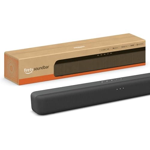 Barre de son Amazon Fire TV, haut-parleur 2.0 avec DTS Virtual:X et Dolby Audio, connectivité Bluetooth