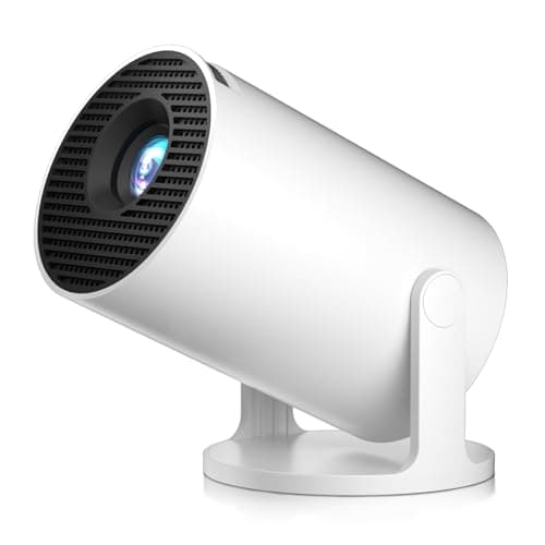 HY300PRO+ Smart Projector 4K with WiFi Bluetooth, Salange Mini Projecteur w Android OS, Short Throw Projectors 1080P HD, Auto Keystone Correction,...