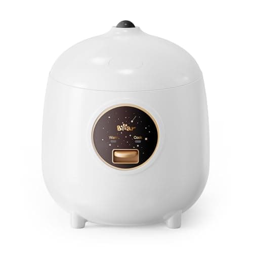 Cuiseur à riz 2 tasses non cuits, petit cuiseur à riz de 1,2 L avec revêtement antiadhésif, sans BPA, mini cuiseur à riz portable, un bouton pour cuire et garder au chaud...