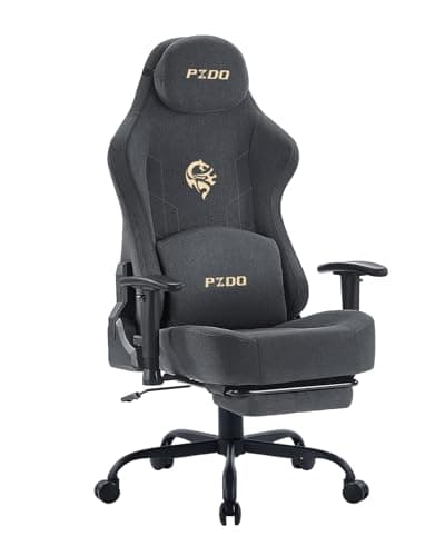 Chaise de jeu Submi, chaises de jeu pour adultes, chaises d'ordinateur ergonomiques avec repose-pieds et support lombaire, chaise de bureau PC en tissu à dossier haut, joueur...
