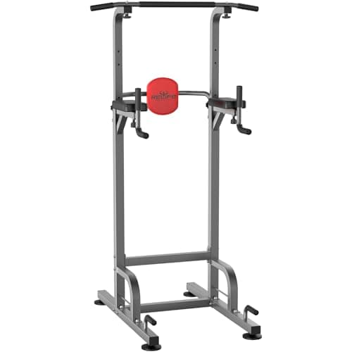 RELIFE REBUILD YOUR LIFE Power Tower Pull Up Bar Workout Dip Station for Home Gym Strength Training Fitness Equipment