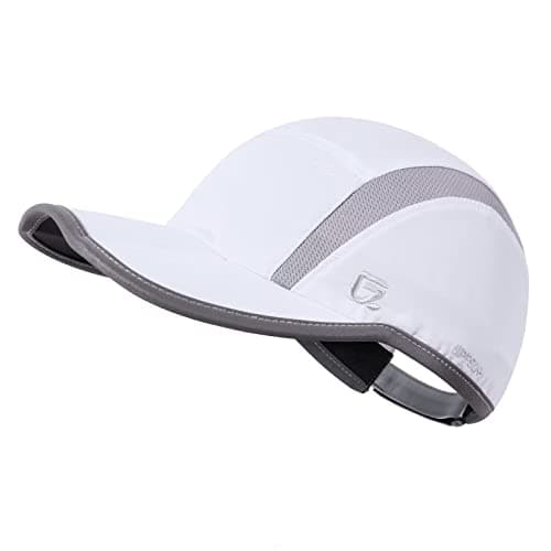 GADIEMKENSD Casquette de baseball en nylon pour course à pied et sports de plein air pour hommes et femmes, réglable, séchage rapide, réfléchissant, pliable, 50+ UPF, inhibition des UV, maille d'eau...