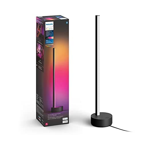 Philips Hue Signe Smart Table Lamp, Black - White and Color Ambiance LED Color-Changing Light - 1 Pack - Control with Hue App - Compatible with...