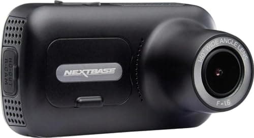 Nextbase 322GW Dash Cam 2,5" HD 1080p Caméra de tableau de bord de voiture à écran tactile, Quicklink WiFi, GPS, SOS d'urgence, sans fil, noir