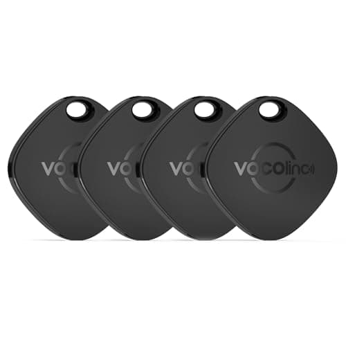 VOCOlinc Air Tracker Tags-4 Pack, Bluetooth Tracker fonctionne avec Apple Find My APP (iOS uniquement, pas pour Android), Key Finder et Item Locator pour...