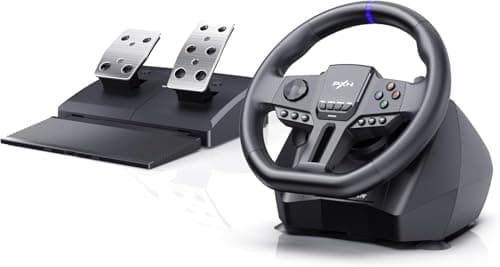 Volant de course PXN PC, V900 GEN2 Volant de course universel USB Car Sim 270/900 degrés avec pédales pour PC, PS3, PS4, Xbox One, Xbox Series X/S,...