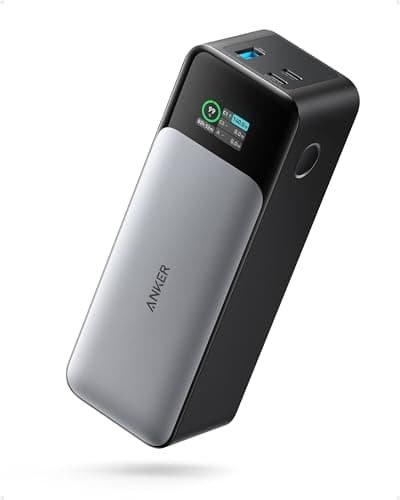 Banque d'alimentation Anker 737, chargeur portable pour ordinateur portable à 3 ports de 24 000 mAh avec charge rapide de 140 W, écran intelligent, compatible avec les séries iPhone 17/16/15/14,...