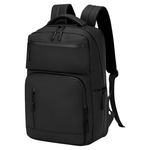 SUIKIHUM Sac à dos étanche pour ordinateur portable pour hommes et femmes, sac à dos antivol approuvé par les vols avec pochette pour ordinateur portable de 15,6 pouces (noir)