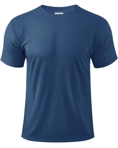 Boladeci Rash Guard Chemises de bain pour hommes à manches courtes UPF 50+ Protection UV Chemises de soleil Vêtements évacuant l'humidité SPF T-Shirt Chemise Homme Bleu Gris...
