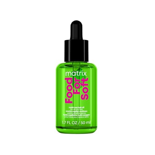 Matrix Multi-Use Hair Oil Serum for All Dry Hair, Hydrating Leave-In Treatment With Avocado Oil, Food for Soft, 50 ml