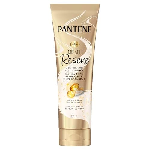 Après-shampooing Pantene Pro-V Miracle Rescue Deep Repair avec perles fondantes Pro-V, transforme les cheveux, adoucit, répare de l'intérieur, 237 mL, Bronze...