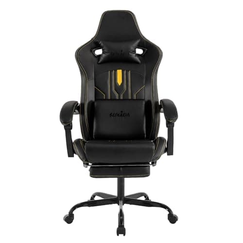 SUKIDA Gaming Chair Massage - Gamers Choice Gaming Chairs for Adults, Reclining Ergonomic Gamer with Footrest Pc Computer Comfy Leather Swivel...