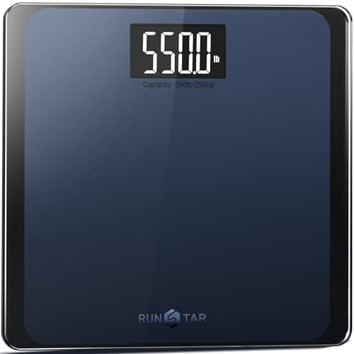 RunStar 550lb Bathroom Digital Scale for Body Weight with Ultra-Wide Platform and Large LCD Display, Accurate High Precision Scale with Extra-High...