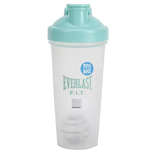 Everlast 600ML Shaker Bottle (Turquoise) - Leak Proof - Shaker Bottle with Spiral Whisk Blender Ball, BPA/DEHP-Free, Easy to Clean, Perfect for...