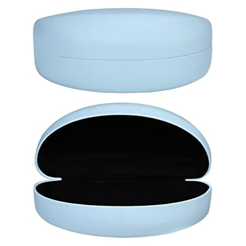 MOLSHINE Étui à Lunettes de Soleil à Coque Rigide, Grand étui à Lunettes Classique pour Lunettes de Soleil, Lunettes avec Chiffon de Nettoyage, Pochette (Bleu Clair)