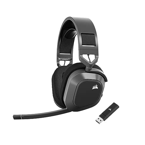 Corsair HS80 MAX Wireless Multiplatform Gaming Headset with Bluetooth – Dolby Atmos – Broadcast Quality Microphone – iCUE Compatible – PC, Mac,...