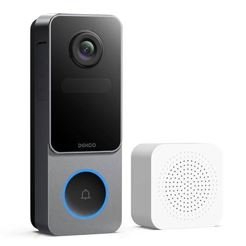 DEKCO Wireless Video Doorbell Camera, 2K Head-to-Toe View (9:16), 170° Wide Angle, Battery Powered Home Security, PIR Motion & AI Human/Package...