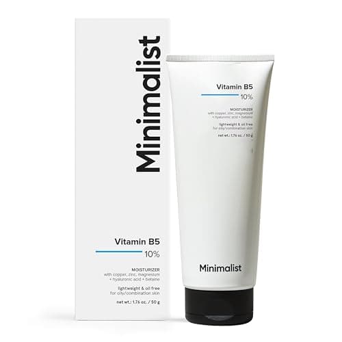 Hydratant minimaliste pour peau grasse pour le visage | 10 % de vitamine B5 | Gel hydratant léger pour le visage à absorption rapide sans huile | Pour femmes et hommes | 1,7 onces /...