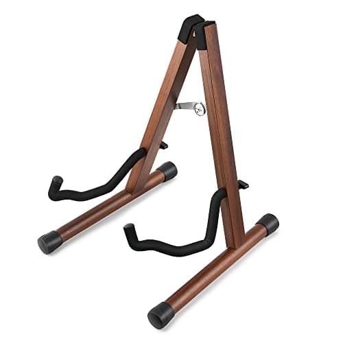 Donner Wooden Guitar Stand, Acoustic Guitar Stand Folding Electric Guitar Stand Floor with Foam Padded for Bass, Ukulele, Mandolin, Banjo, Cello