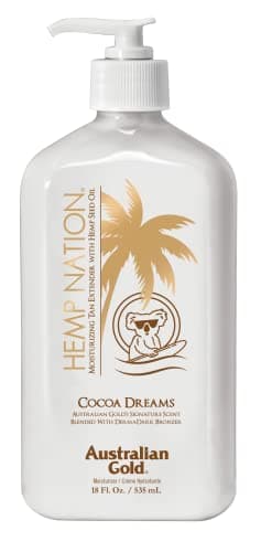 Australian Gold Hemp Nation Cocoa Dreams Prolongateur de bronzage avec poudre bronzante Derma Dark 18 oz