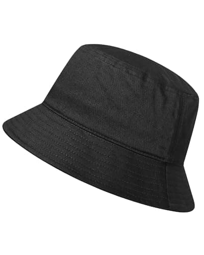 GADIEMKENSD Cotton Bucket Hat for Women Summer Beach Sun Protection Bucket Hats for Men Trendy Portable Outdoor Travel Hat for Golf Hiking Fishing...