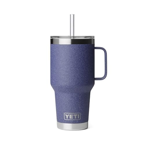 YETI Rambler Tasse en paille de 35 oz, isolée sous vide, en acier inoxydable, poussière de lune