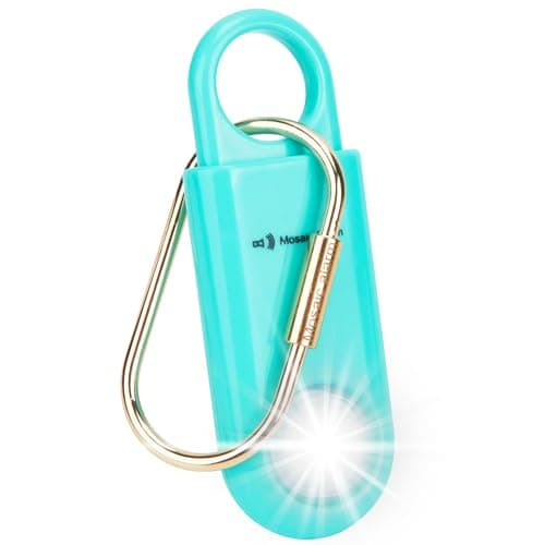 Alarme de sécurité personnelle 130 dB, lumière stroboscopique ultra lumineuse. Alertes d'urgence SOS sonores fortes. Porte-clés Sirène d'Autodéfense pour Femmes, Enfants,...