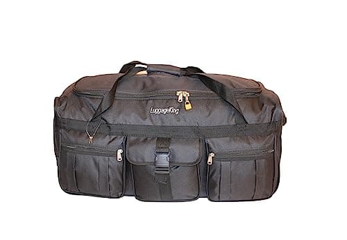 LuggageKing 42-Inch XL Rolling Duffel Bag with Wheels - Ideal Travel Bag for Travel, Sports, Hockey, and Cargo Outdoor Hockey Bag - Convenient and...