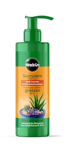 Miracle-Gro Engrais pour plantes succulentes 236 ml | Engrais liquide à pompe facile pour cactus et plantes succulentes | Nourrit instantanément des plantes dodues et colorées