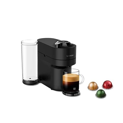 Machine à café et expresso Nespresso Vertuo Pop+ Deluxe à portion individuelle par De'Longhi, noir mat