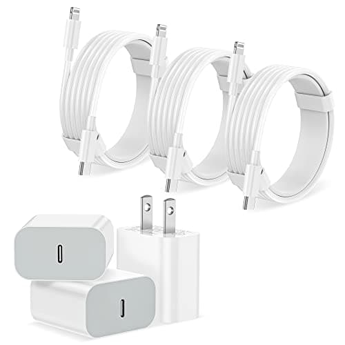 iPhone Charger Fast Charging��Apple MFi Certified】 3Pack USB-C Wall Charger Block with 6FT USB C to Lightning Cables for iPhone 14/14 Pro/14Pro...