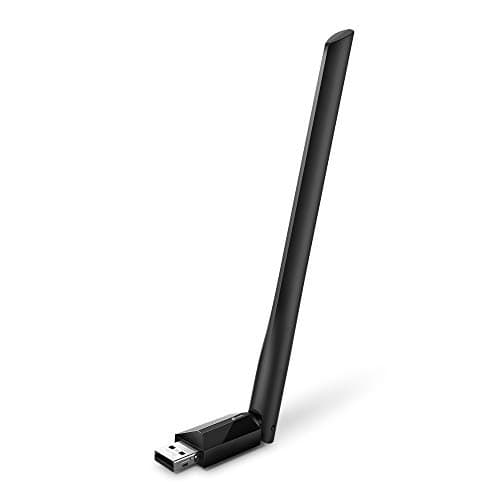 Adaptateur WiFi USB TP-Link AC600 pour PC (Archer T2U Plus) - Adaptateur réseau sans fil pour ordinateur de bureau avec antenne 2,4 GHz, 5 GHz double bande 5 dBi à gain élevé,...