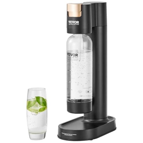 Machine à eau gazeuse VEVOR, machine à soda pour gazéification domestique, kit de démarrage d'eau de Seltz avec bouteille PET de 1 L sans BPA, compatible avec...