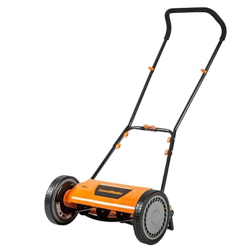 LawnMaster LMRM1602 Tondeuse à gazon à moulinet 40,6 cm, 5 lames