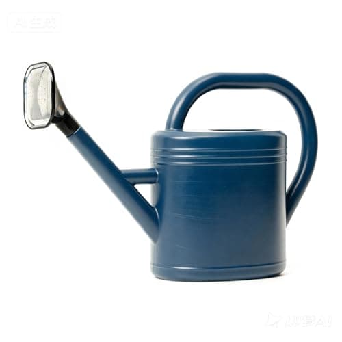 Bamworld 1 Gallon Watering Can, Indoor Outdoor Plant Watering Can with Removable Nozzle, Drip-Free Sprinkler Head, Made from Recycled Plastic, Blue...