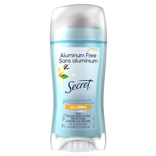 Déodorant Secret sans aluminium pour femme, vanille, 68 g