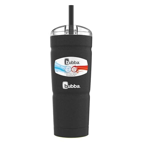 Bubba Envy S Tumbler, 24 oz (709 ml), Insulated Stainless Steel Water Bottle with Straw Lid, Licorice