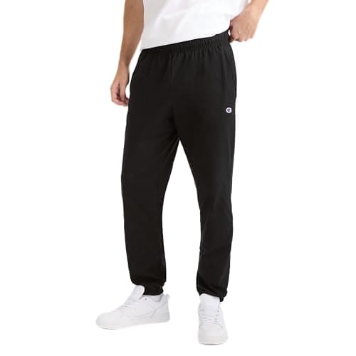 Champion Men's Everyday Fitted Ankle Cotton Pants, 31.5" Inseam, Cotton Knit Pants Left Hip C Logo, Cotton Warm-Up Pants
